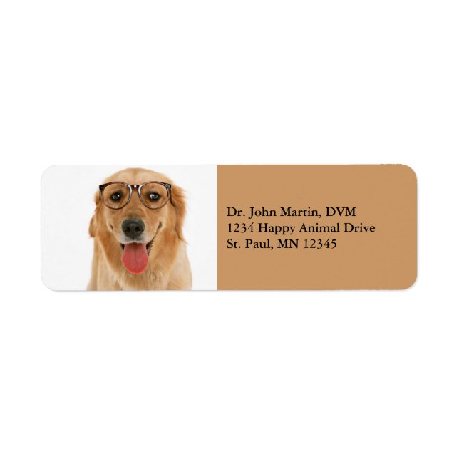 Golden Retriever Golden Labrador Dog Address Label (Vorne)