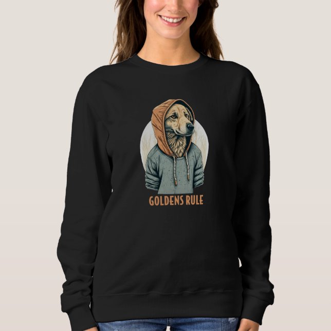 Golden Retriever Goldens Rule Hoodie  Cool Pul Hoo (Vorderseite)