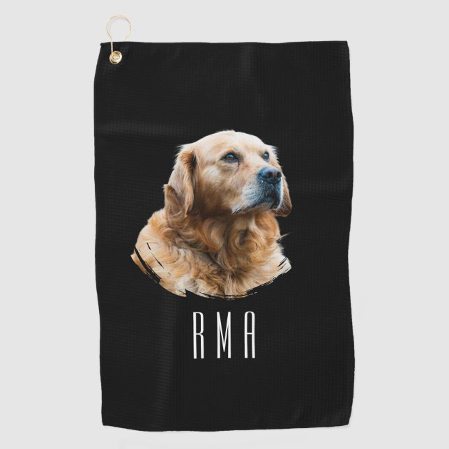 Golden Retriever Golfhandtuch (Vorderseite)