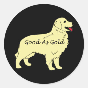 Golden Retriever Good as Gold Sticker