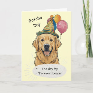 Golden Retriever Gotcha-Tag-Feier Karte