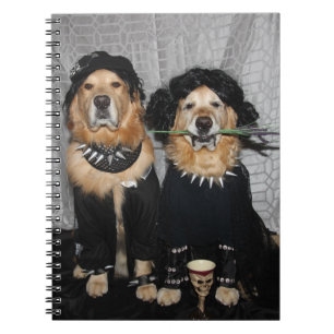 Golden retriever Goth Art Notizblock