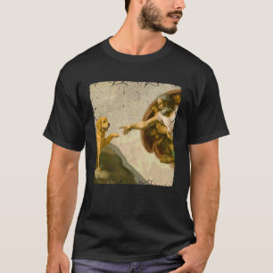 Golden Retriever Gott Schöpfung Adams Meme Lustig T-Shirt