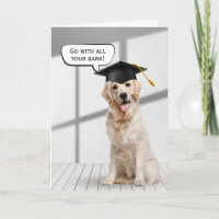 Golden Retriever Graduate mit schwarzer Spitze