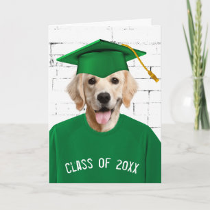 Golden Retriever Green T - Shirt Karte