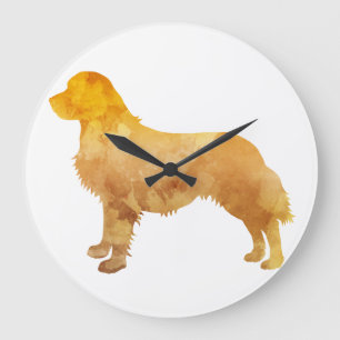 Golden Retriever Große Wanduhr