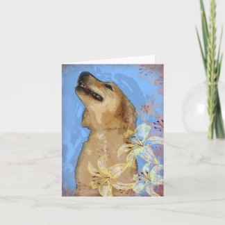 Golden retriever-Gruß-Karte Karte