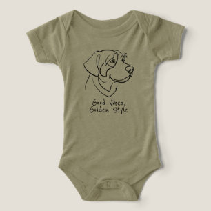 Golden Retriever - Gute Vibes, Goldener Stil