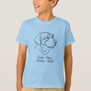 Golden Retriever - Gute Vibes, Goldener Stil T-Shirt