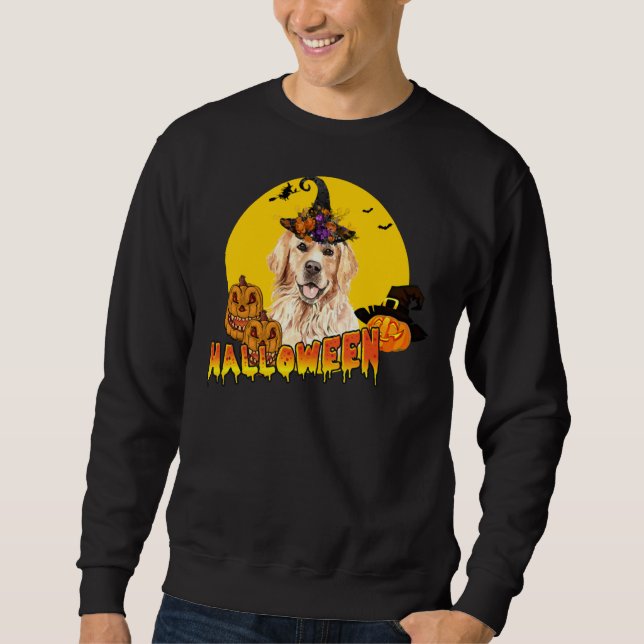 Golden Retriever Halloween 450 Sweatshirt (Vorderseite)