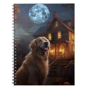 Golden Retriever Halloween Beängstigend Notizblock