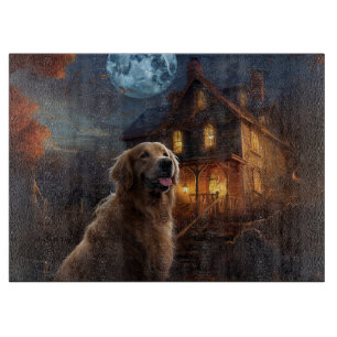 Golden Retriever Halloween Beängstigend Schneidebrett