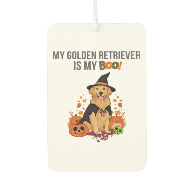 Golden Retriever Halloween Dog  My Golden Retrieve Autolufterfrischer (Vorderseite)