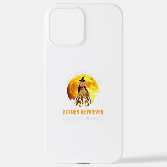 Golden Retriever Halloween Gift Just a Girl Love iPhone Hülle (Rückseite)