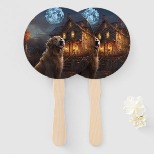 Golden Retriever Halloween Gruselig Fächer