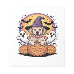 Golden Retriever Halloween Hexen Hund Klassisches Notizblock