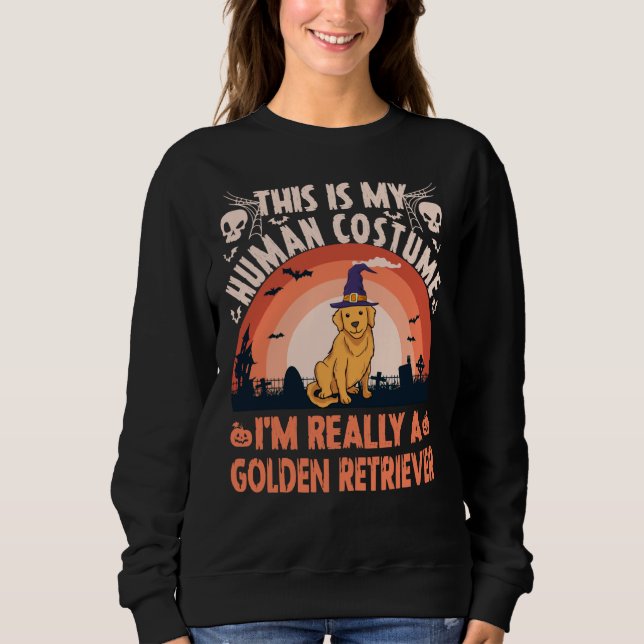 Golden Retriever Halloween Human Costume Sweatshirt (Vorderseite)