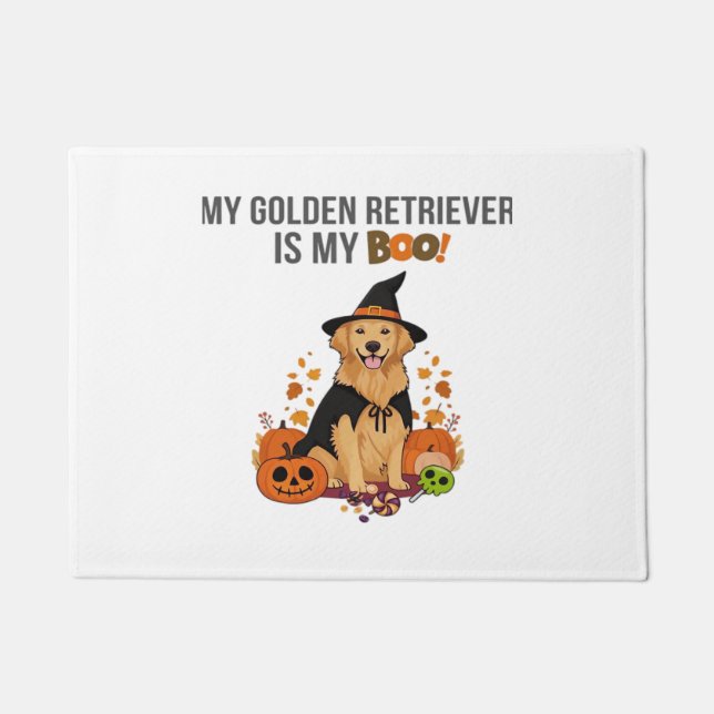 Golden Retriever Halloween Hund Mein Golden Retrie Fußmatte (Vorderseite)
