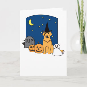 Golden Retriever Halloween Karte