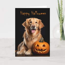 Golden Retriever Halloween Karte