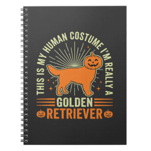 Golden Retriever Halloween Kostüm für Menschen im Notizblock