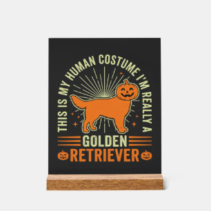 Golden Retriever Halloween Kostüm für Menschen Vin Acrylschild