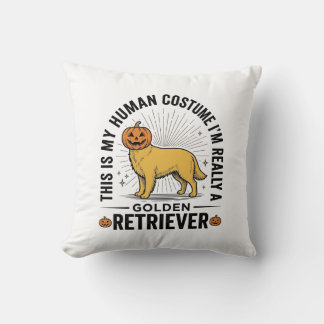 Golden Retriever Halloween-Kürbiskostüm-Design_ Kissen