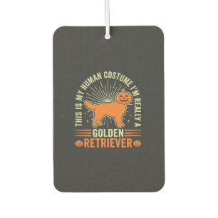 Golden Retriever Halloween-Menschenkostüm Vintage Autolufterfrischer