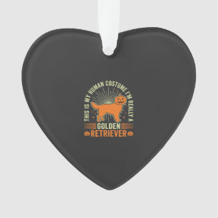 Golden Retriever Halloween-Menschenkostüm Vintage Ornament