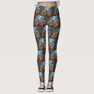 Golden Retriever Halloween Spooky Leggings