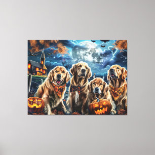 Golden Retriever Halloween Spooky Leinwanddruck