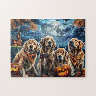 Golden Retriever Halloween Spooky Puzzle