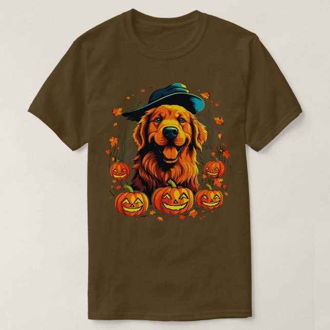 Golden Retriever Halloween T-Shirt (Design vorne)