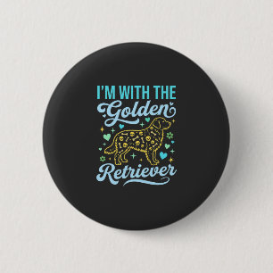 Golden Retriever Halloween-Totenkopf-Muster Hunde  Button