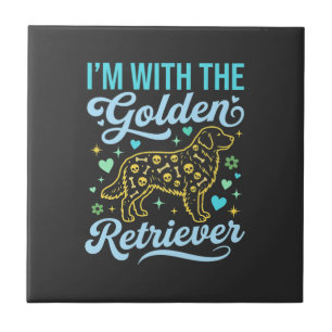 Golden Retriever Halloween-Totenkopf-Muster Hunde Fliese