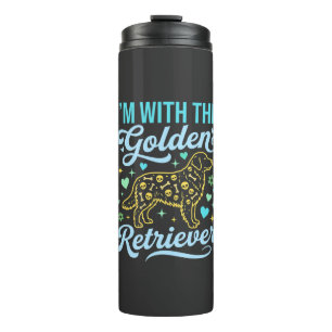 Golden Retriever Halloween-Totenkopf-Muster Hunde Thermosbecher