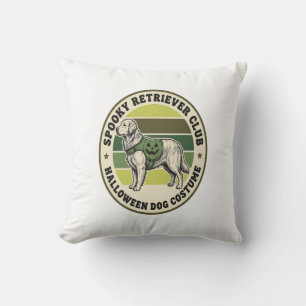 Golden Retriever Halloween Vintage Kostüm Abzeiche Kissen