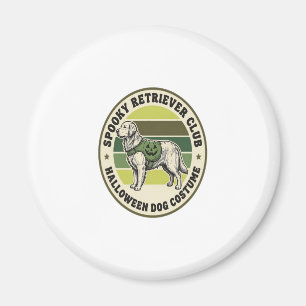 Golden Retriever Halloween Vintage Kostüm Abzeiche Magnet