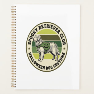 Golden Retriever Halloween Vintage Kostüm Abzeiche Planer