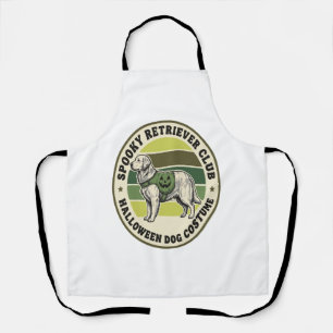 Golden Retriever Halloween Vintage Kostüm Abzeiche Schürze