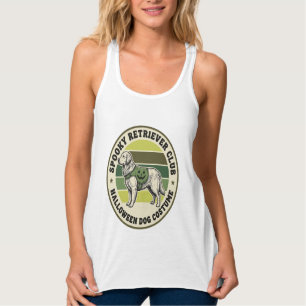 Golden Retriever Halloween Vintage Kostüm Abzeiche Tank Top