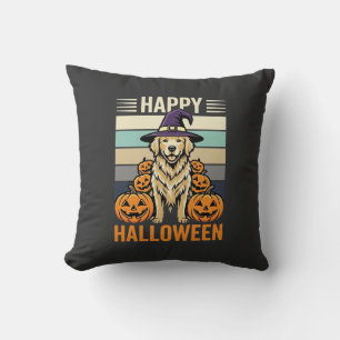 Golden Retriever Halloween Vintage Kürbis Design Kissen