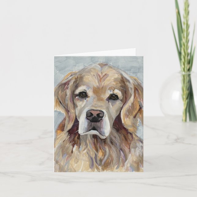 Golden Retriever Handgemalt auf Leinwand (Vorderseite)