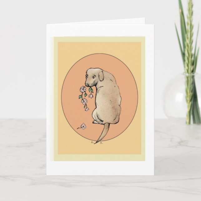 Golden Retriever 'Happy Birthday' Card Karte (Vorderseite)