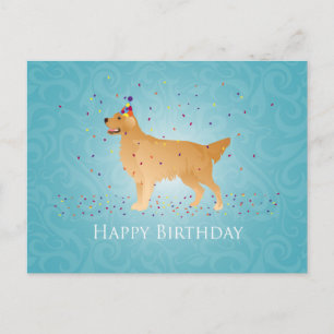 Golden Retriever Happy Birthday Design Postkarte