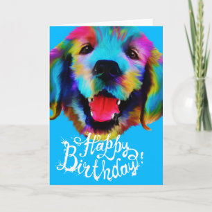 Golden Retriever Happy Birthday Karte