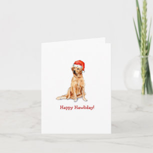 Golden Retriever Happy Holiday geklappt Dankeskarte