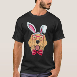 Golden Retriever Hasenohren Brille Ostern Hund Bes T-Shirt