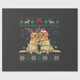 Golden Retriever Hässlicher Weihnachtshund Lustige Geschenkpapier