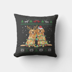Golden Retriever Hässlicher Weihnachtshund Lustige Kissen